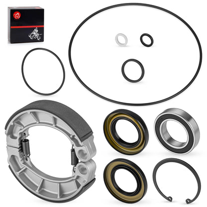 Brake Drum Bearing Seals & Shoes Kit for Honda Rancher 420 TRX420FM (2007–2013)