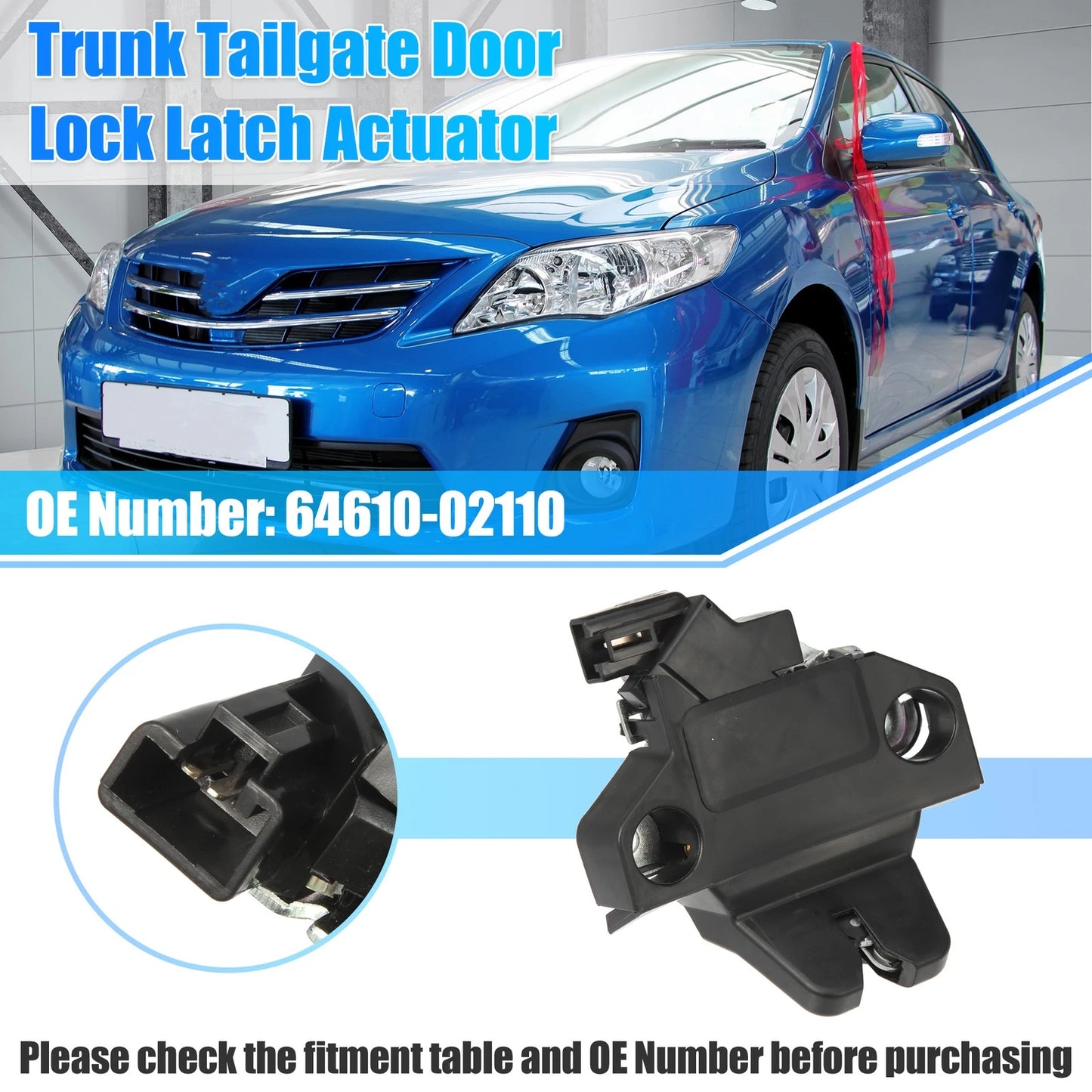 Rear Tailgate Lock Actuator for Toyota Corolla (2007-2013)