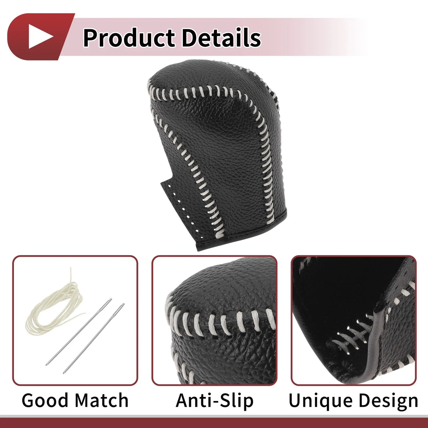 Gear Shift Knob Cover for Honda Inspire 2023 Beige Faux Leather
