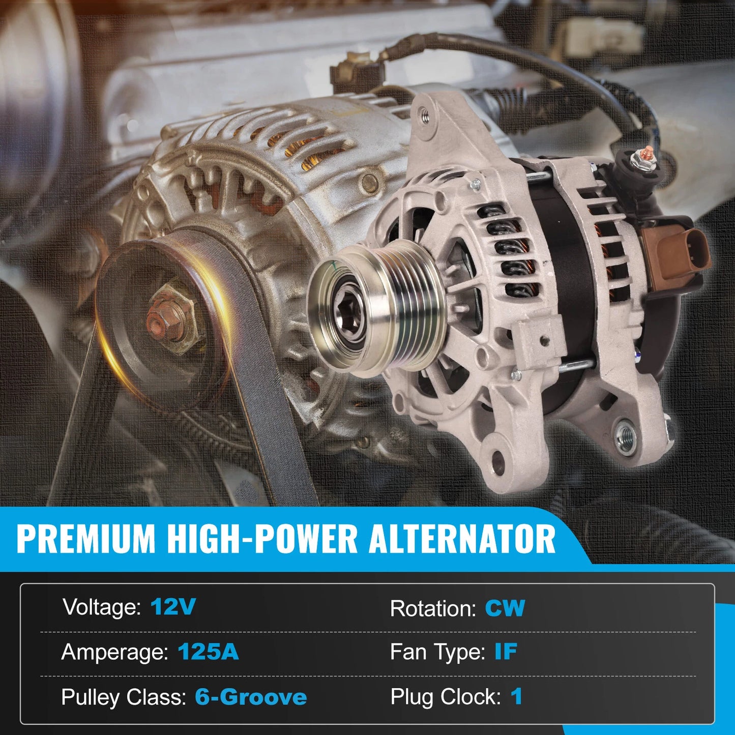 125A Alternator for Toyota Corolla 1.6L Petrol ZRE171 ZRE181 (2014-2018)