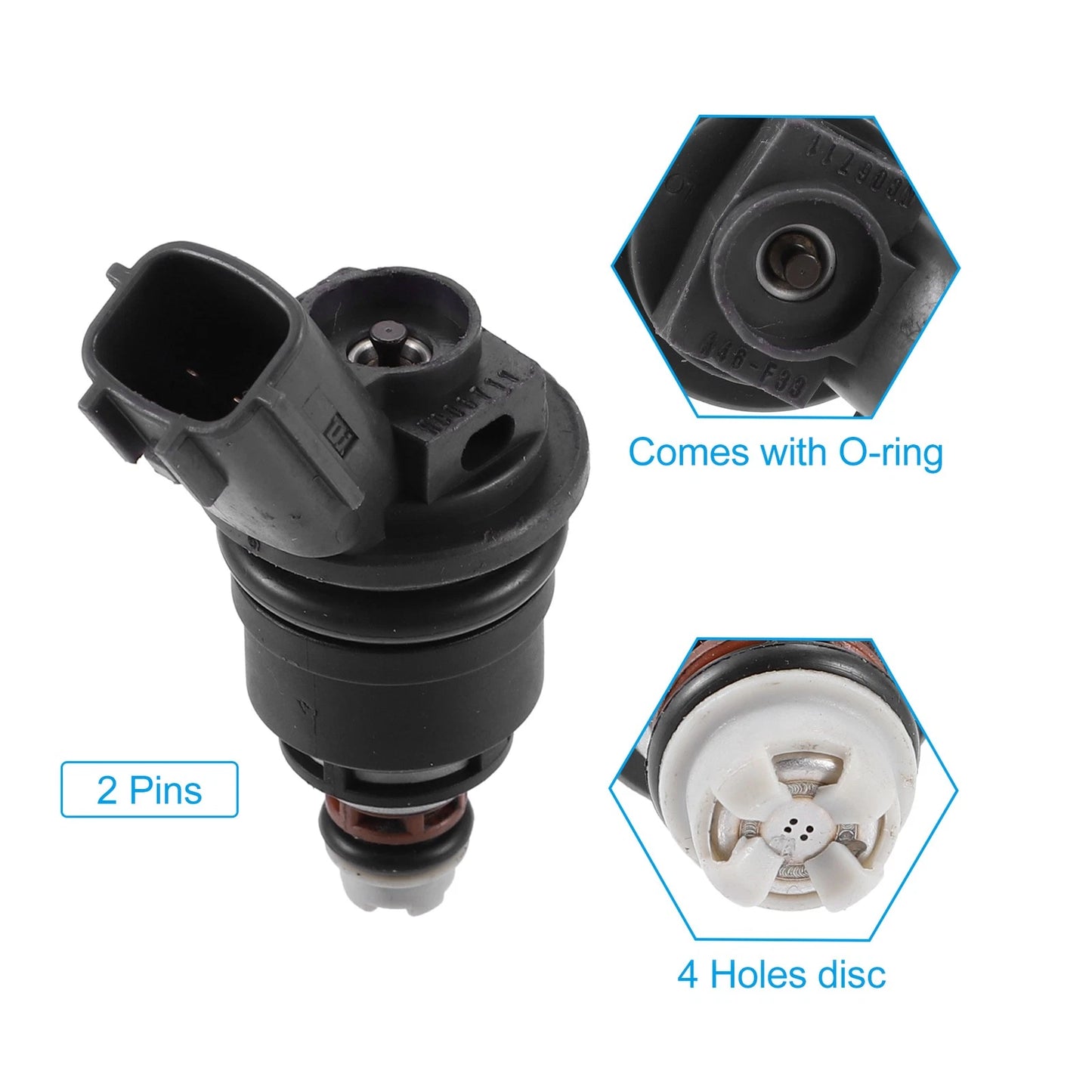 4 Pcs Fuel Injector for Nissan 240SX Silvia 2.0L 2.4L (1991-1998)