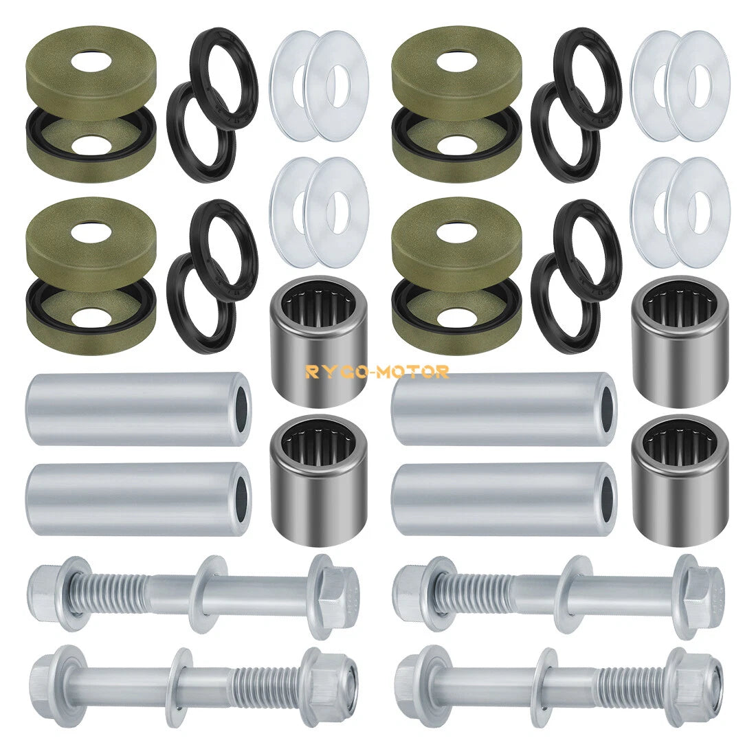 2 x Front A Arm Lower Bushing Bearing Bolt Nut for Suzuki Quadsport Z400 LTZ400 (2003–2008)