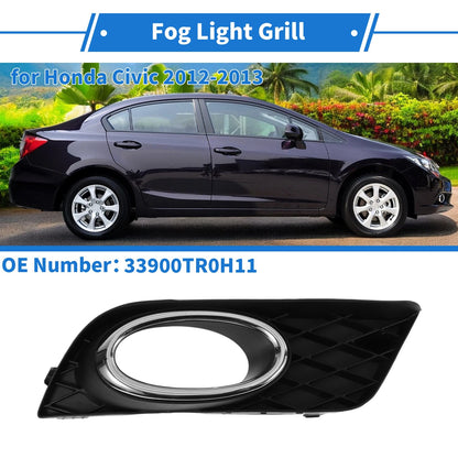 Front Right Fog Light Grill for Honda Civic (2012-2013)