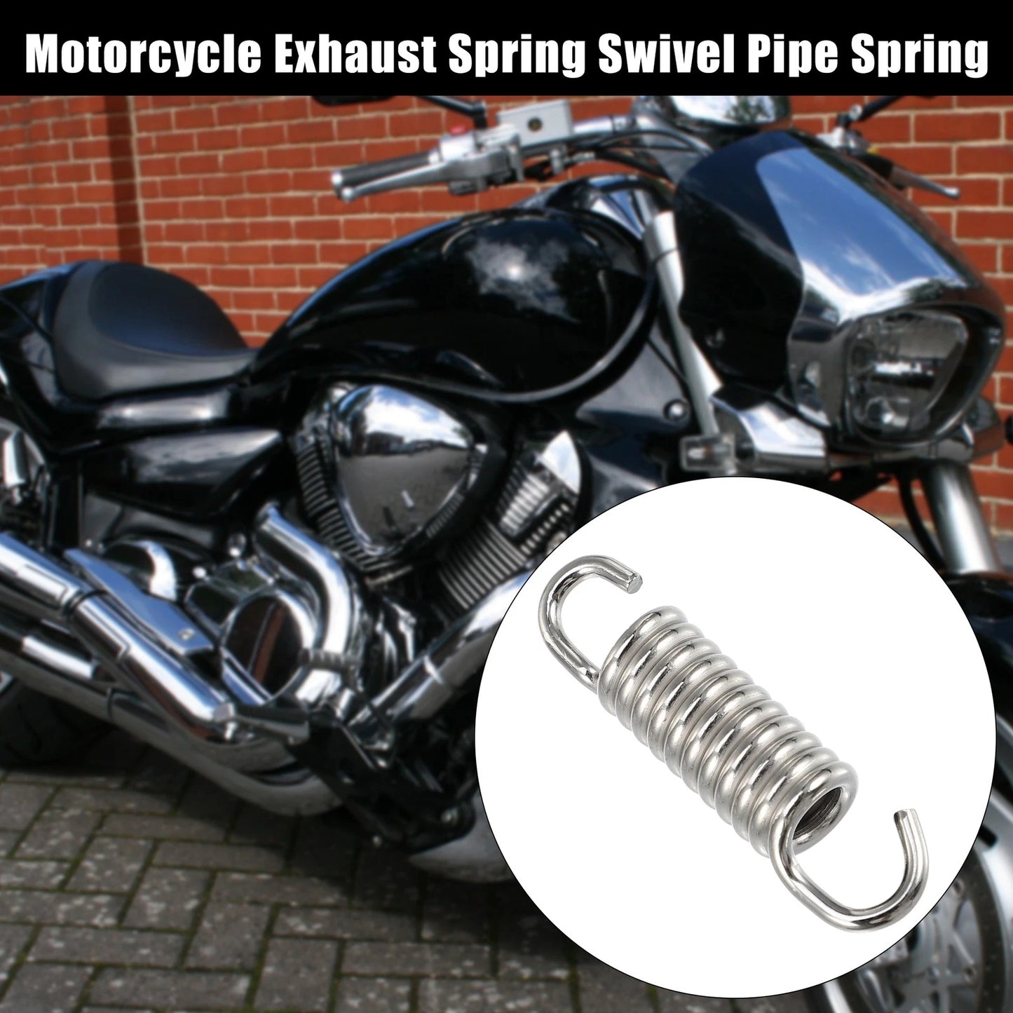 2 x Universal Exhaust Pipe Spring 43mm for Motorcycle Stainless Steel