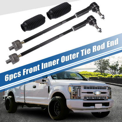 6 x Front Inner Outer Tie Rod Ends for Ford Mustang (2005-2010)