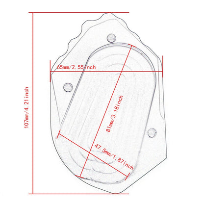 Side Stand Enlarge Plate Kickstand Extension for BMW R1200GS (2013-2018)