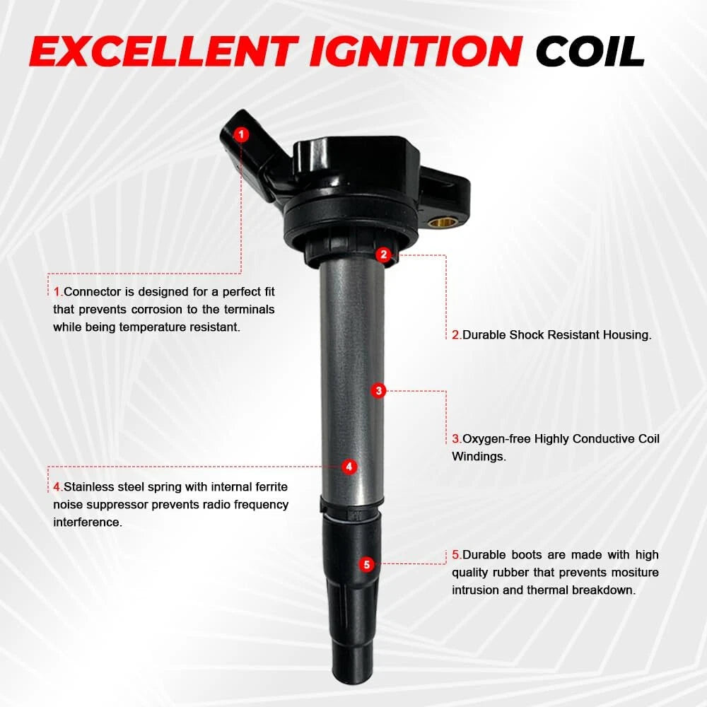4 x Ignition Coils & Spark Plugs for Toyota Matrix / Scion xD 1.8L (2011-2014)