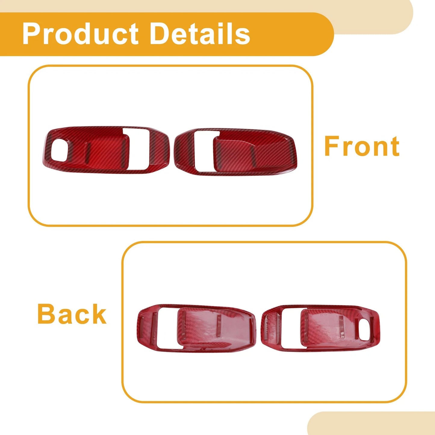 Interior Door Handle Bowl Cover Trim for Jeep Wrangler Gladiator JT 2 x 2020-2023