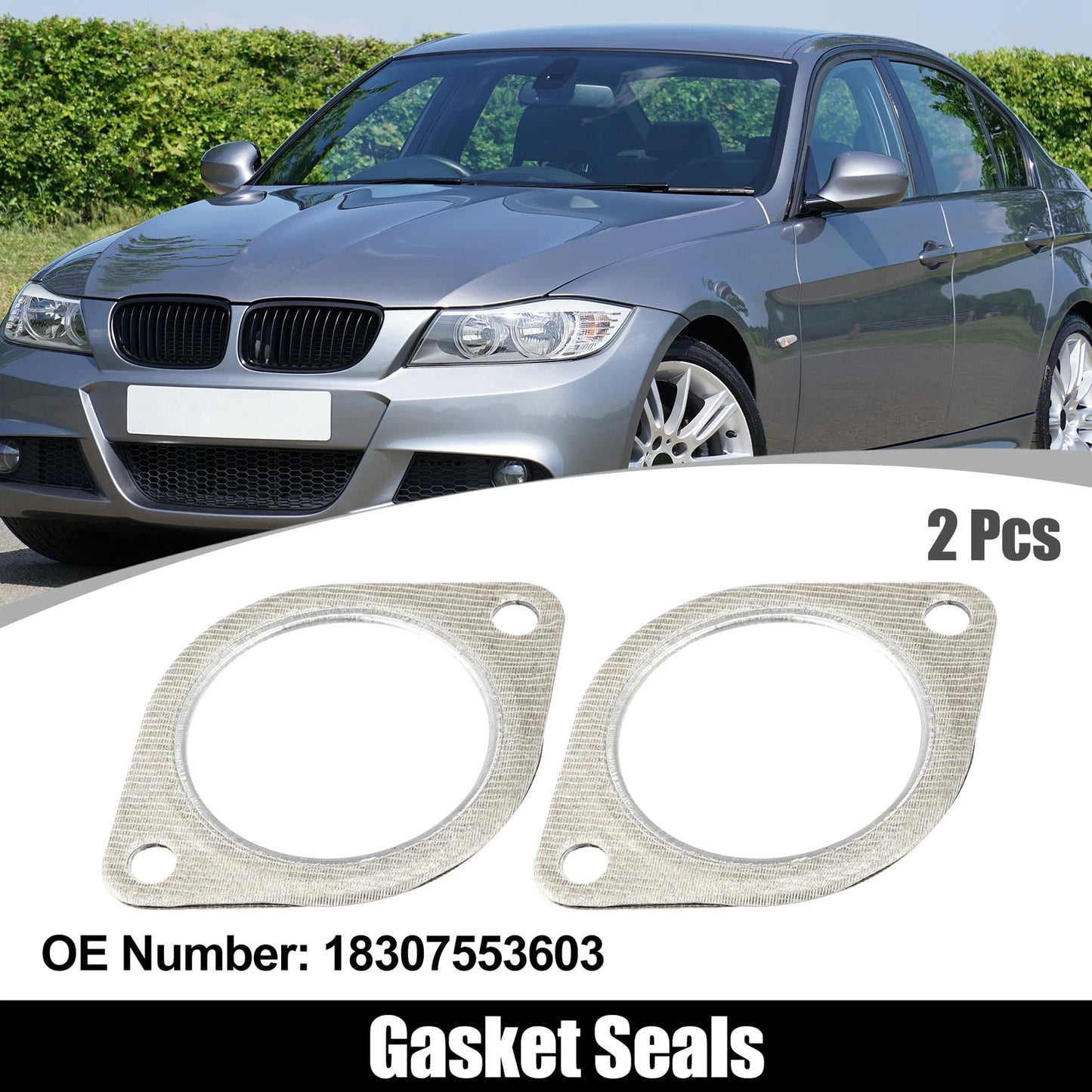 2 x Exhaust Pipe Flange Gaskets for BMW E60 E71 E82 E88 (2008-2017)