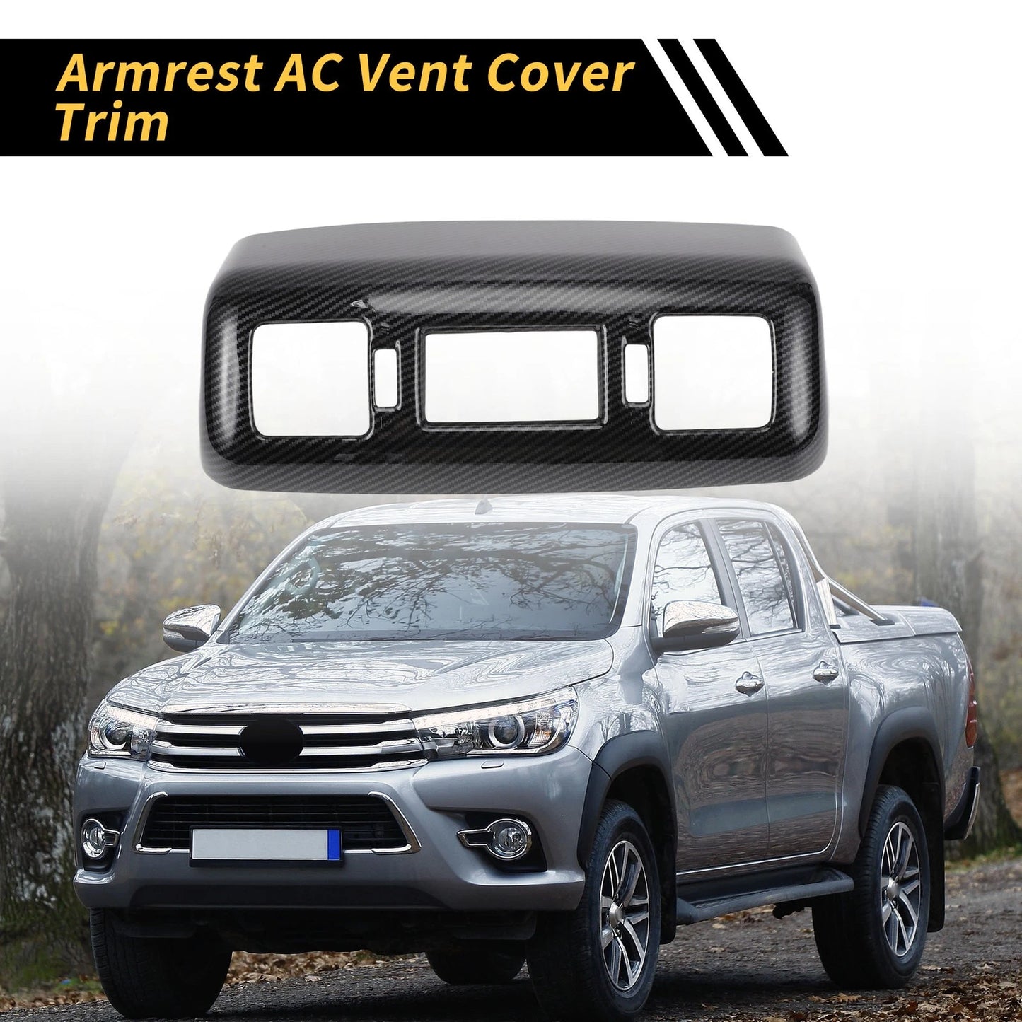 Carbon Fiber Pattern Rear Armrest AC Vent Cover for Toyota Tundra (2014–2021)
