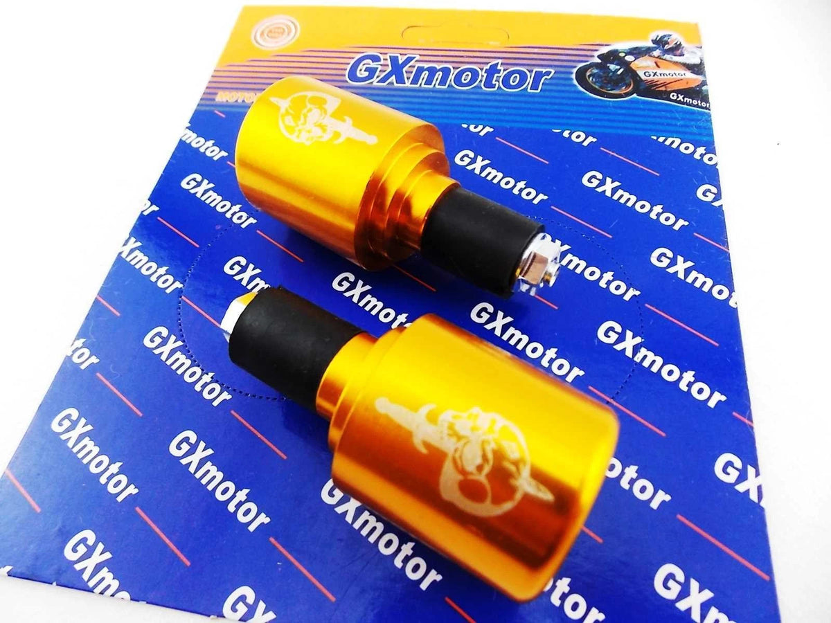 GXMOTOR 22mm 7/8" Gold CNC Billet Alloy Handlebar Weight Slider Set