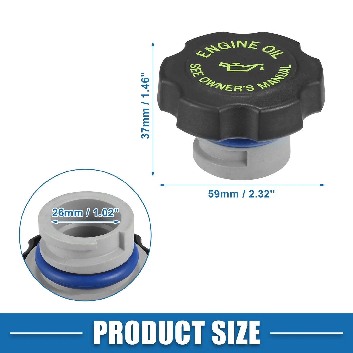Engine Oil Filler Cap for Jeep Wrangler Cherokee (1991-2002)