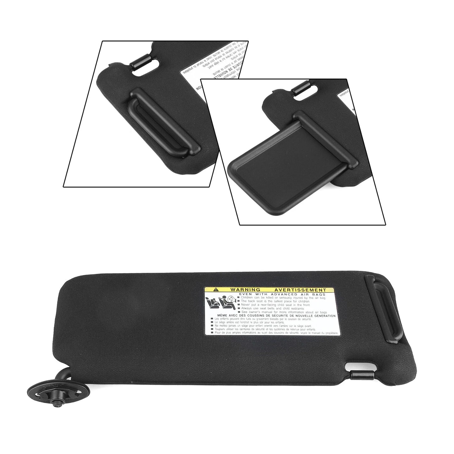 1pc Black Front Left Driver Side Sunvisor Shade for Scion TC (2005-2010)