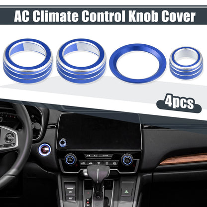 4pcs AC Knob Covers for Honda CR-V 2017-2021 Blue