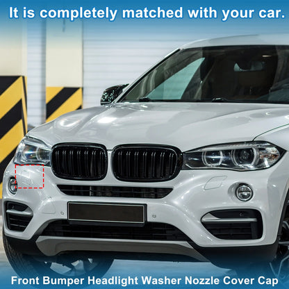 Washer Nozzle Cover Cap for BMW X6 (2015 - 2019) Black