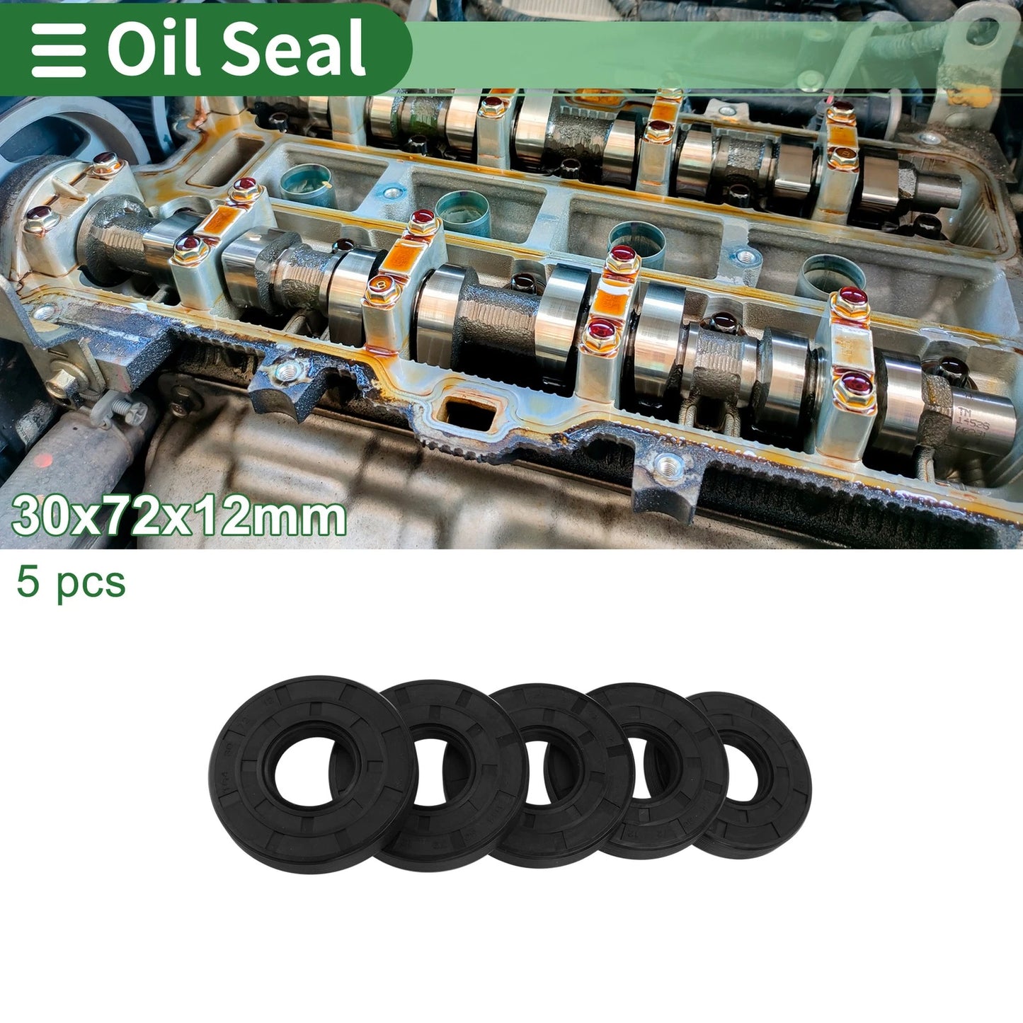 Oil Seal 30x72x12mm Seal Ring Rotary Shaft NBR Rubber for Vehicle