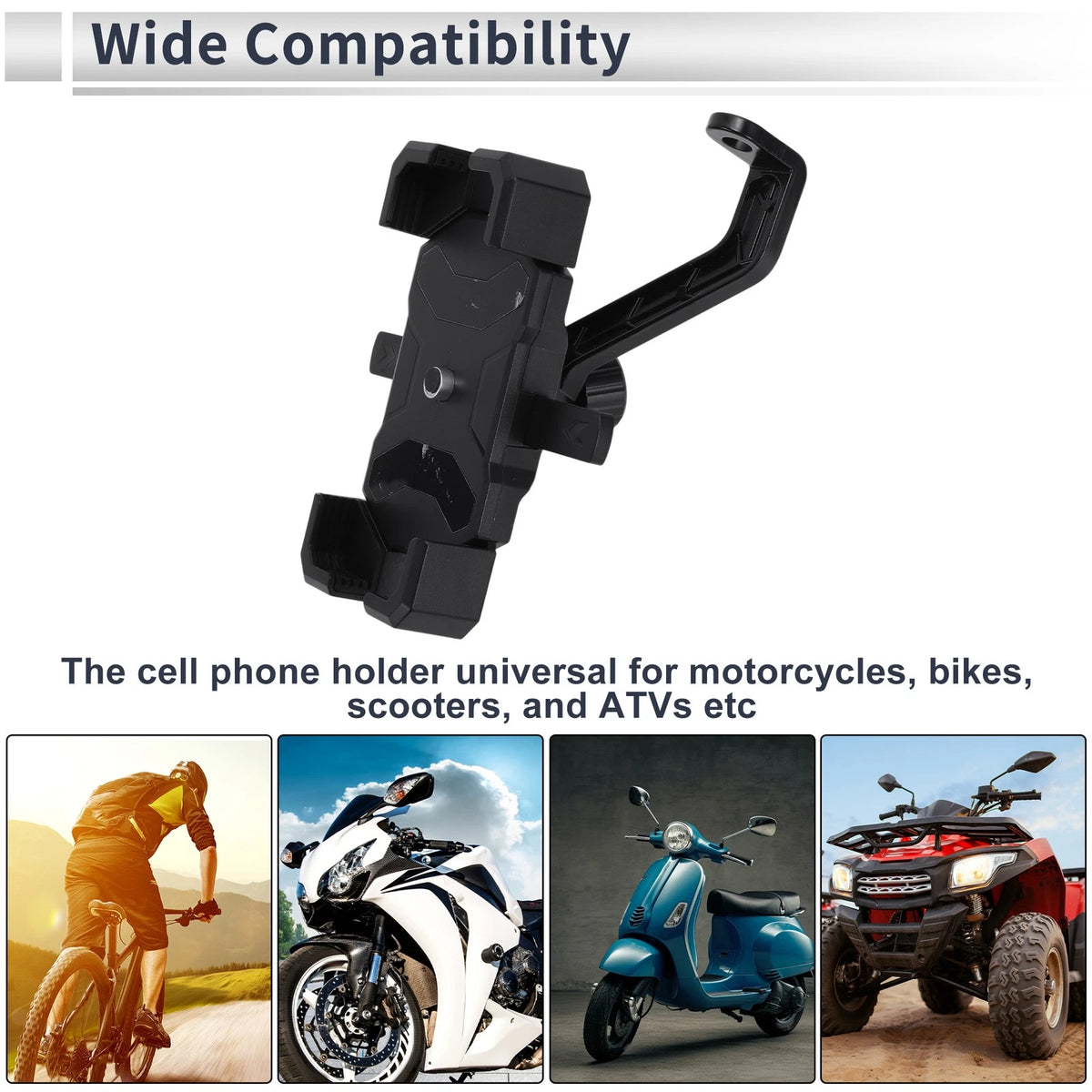 Phone Mount for Motorcycle Rearview Mirror 4.7-7.2 Inches Phones