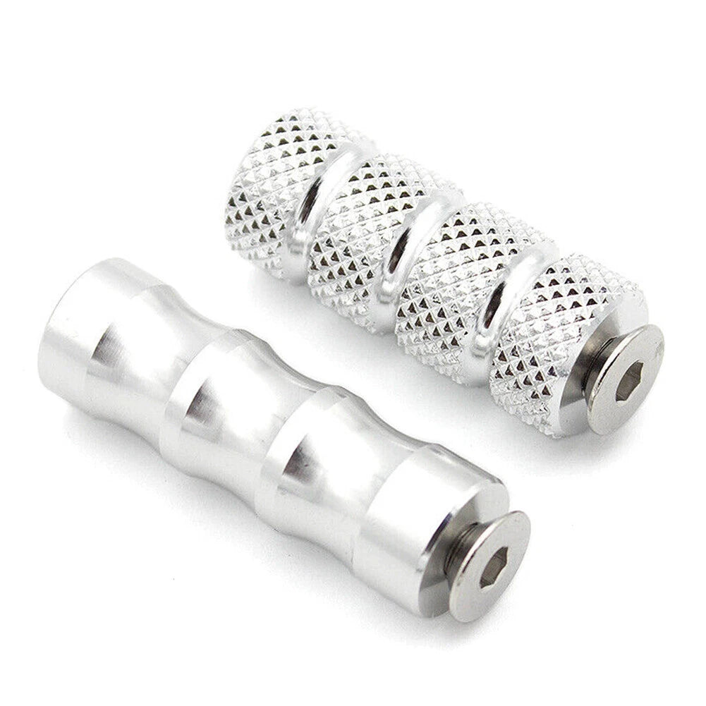 6mm Foot Peg Gear Shift Brake Lever Toe Peg Pedal for Universal Motorcycle Silver