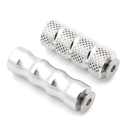 6mm Foot Peg Gear Shift Brake Lever Toe Peg Pedal for Universal Motorcycle Silver