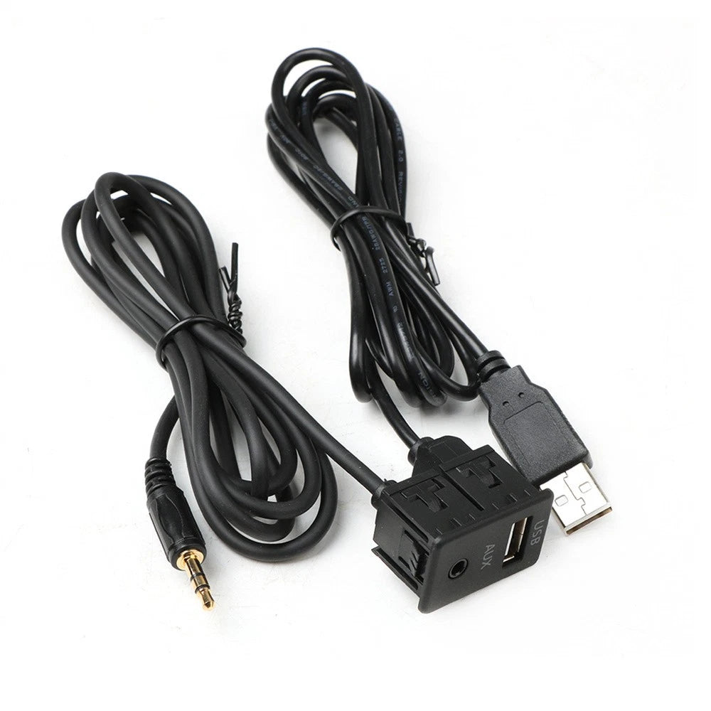 150cm USB Extension Cable Adapter for Car Dash Mount AUX Panel