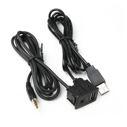 150cm USB Extension Cable Adapter for Car Dash Mount AUX Panel