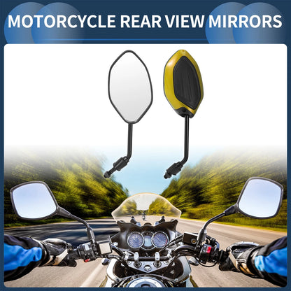Pair Motorcycle Rear View Mirrors Handlebar Mirrors Plastic for Make Model