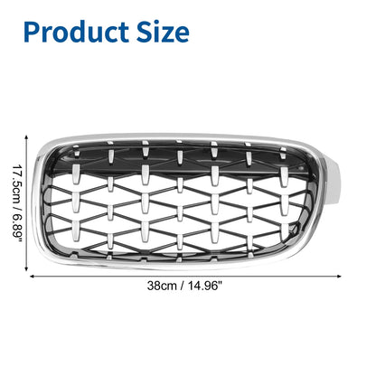 1 Pair Front Hood Bumper Grille Grill for BMW 3 Series (2013-2018)