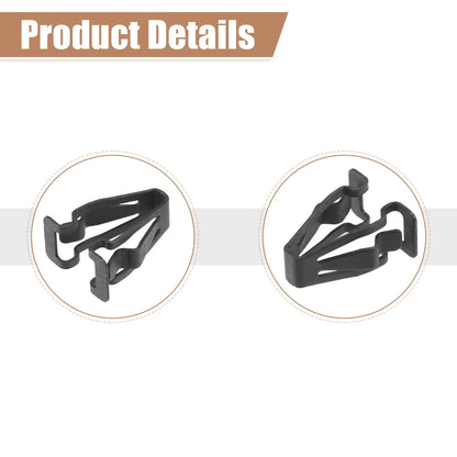 2 x Black Sun Visor Cap Clips for Ford Edge (2015-2023)