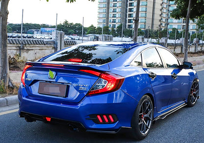 Blue Painted Spoiler Wing for Honda Civic 4DR Sedan RS (2016-2021)