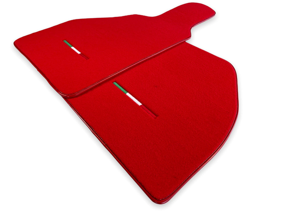 Floor Mats for Ferrari F8 Spider Red Tailored Carpets Set with Emblem
