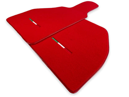 Floor Mats for Ferrari F8 Spider Red Tailored Carpets Set with Emblem