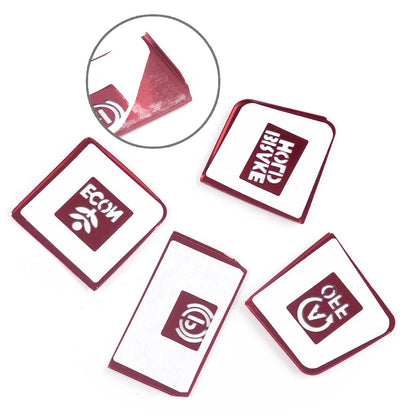 4Pcs Gear P Brake Hold Frame Trim Silver/Red for Honda Civic (2018-2019)