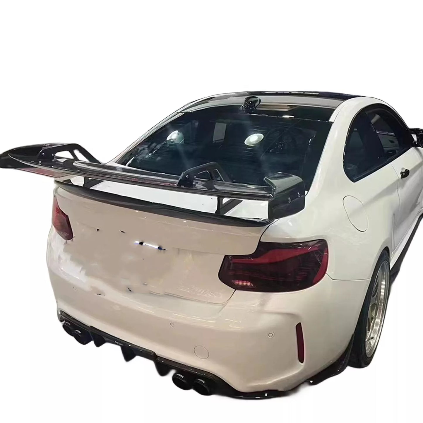 57" Carbon Fiber Rear Boot Spoiler Lip Wing Kit for Universal