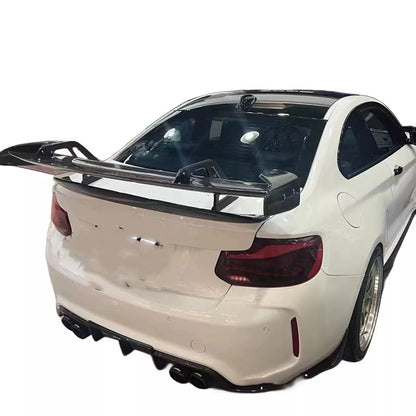 57" Carbon Fiber Rear Boot Spoiler Lip Wing Kit for Universal