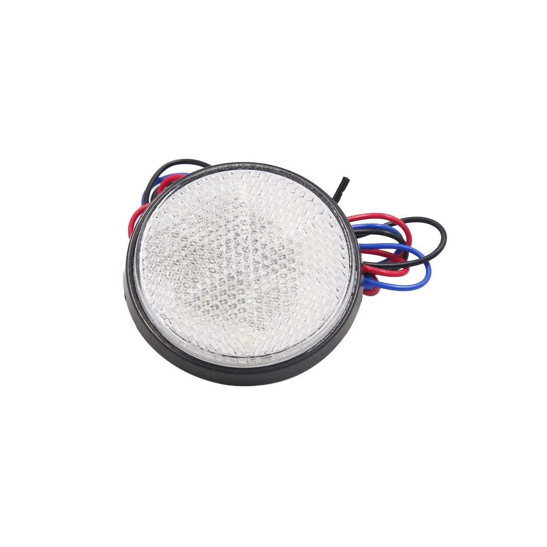2 x White LED Round Reflectors Tail Lamp for Make Model