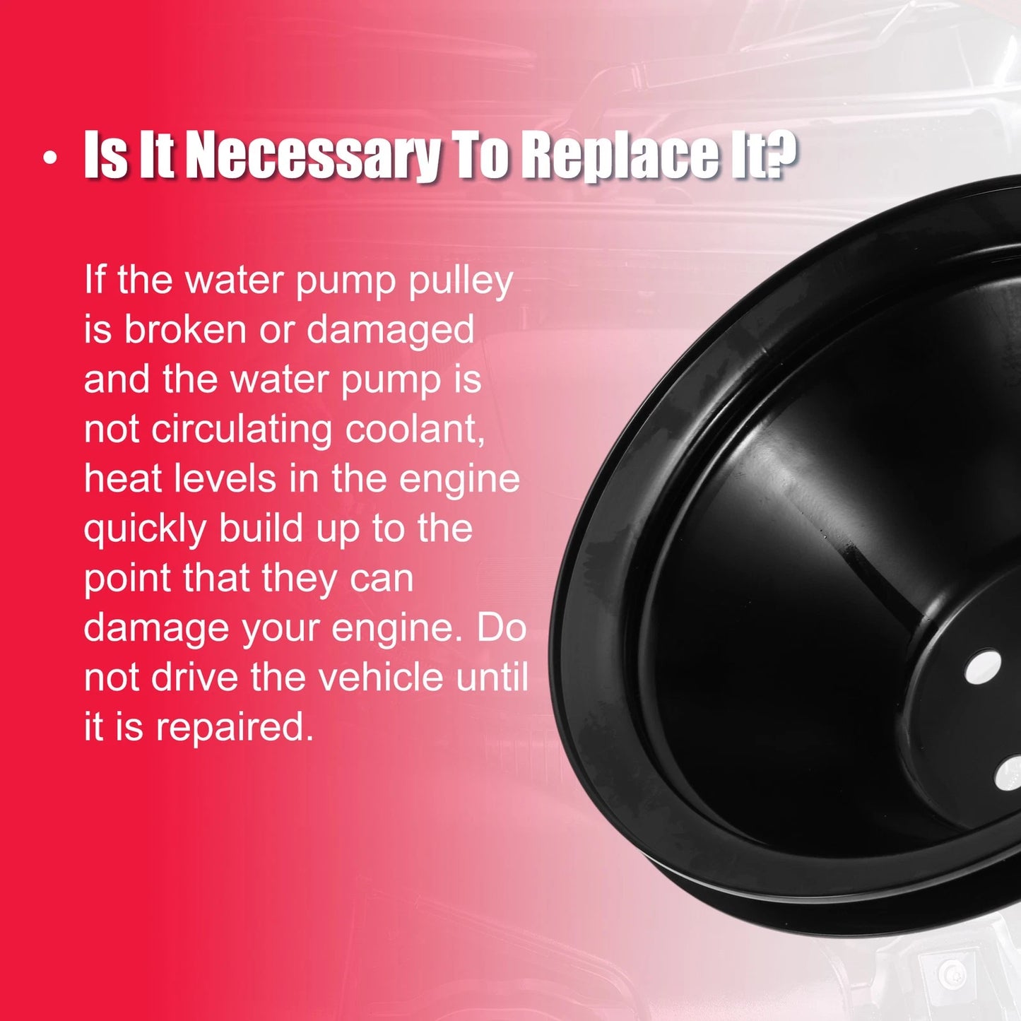 Single-Groove Water Pump Pulley for Chevy SBC Small Block
