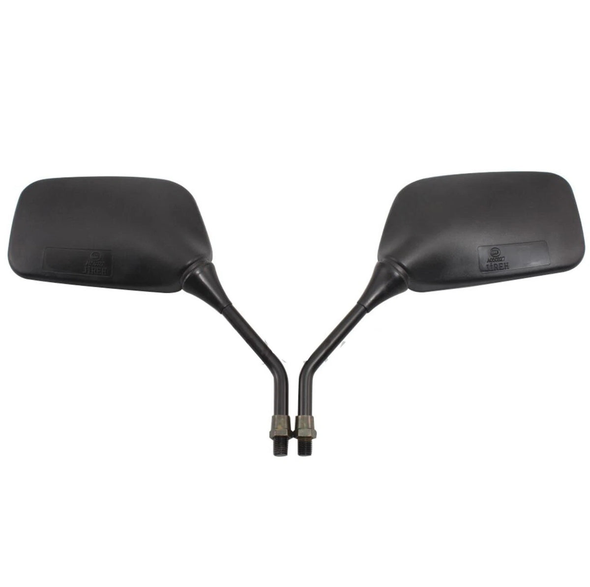 Pair Chrome Motorcycle Rearview Mirrors for Scooter ATV Bike - 10mm