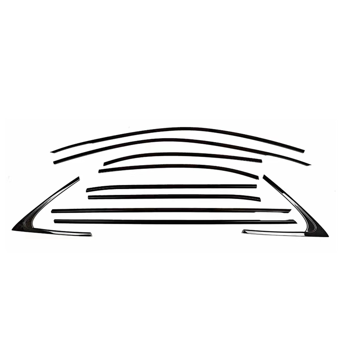 Black Window Trim Strip Cover for LEXUS IS300 (2016-2020)