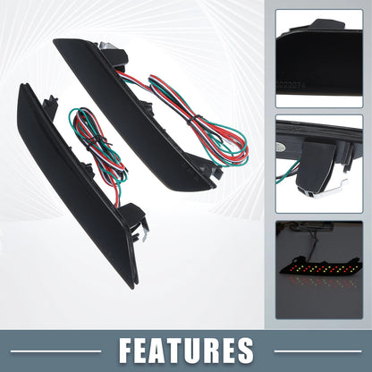Smoked LED Rear Bumper Reflector Brake Light for Honda Civic (2013-2015)