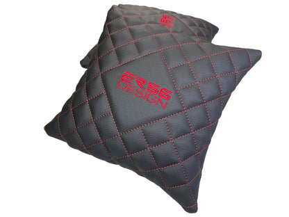Black Leather Pillows Set of 2 for Mercedes Benz G Class (Fits All Years)