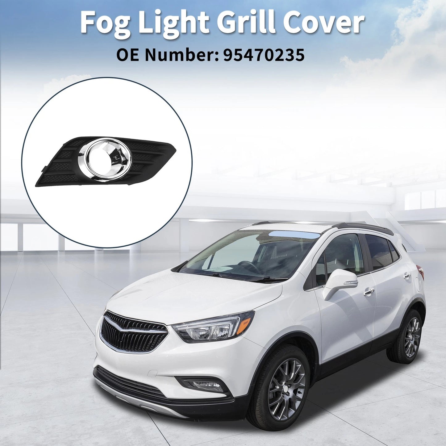 1 Pc Car Front Right Fog Light Grill for Buick Encore (2013–2016)