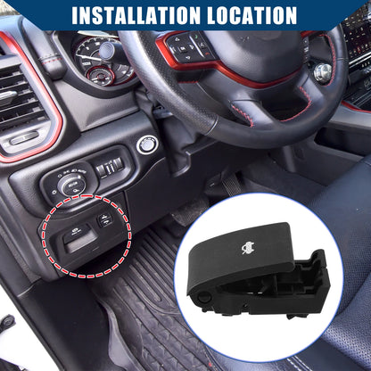 Inner Hood Release Handle for Dodge Ram Pickup Black