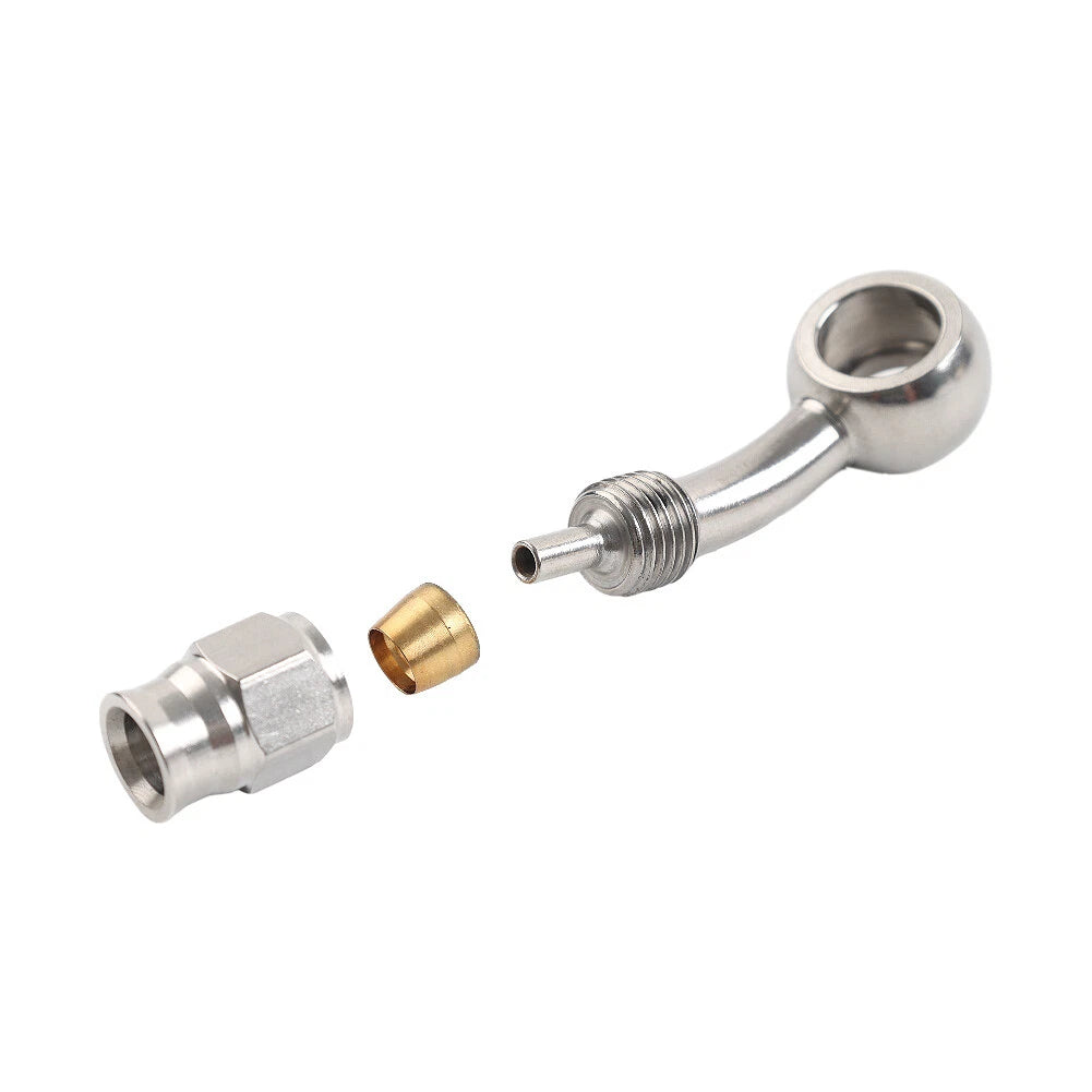 10.2mm Stainless Steel AN-3 28�� Eye Banjo Hose Ends for Motorcycle
