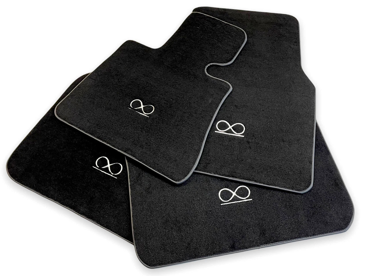 Floor Mats for Rolls Royce Ghost 2010-2019 Black Badge with Fluorescent Logo