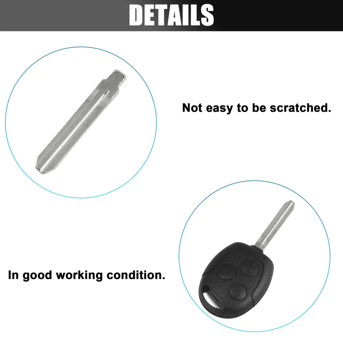 5 x Metal Flip Remote Key Blades for Toyota Camry Corolla (2007-2020)