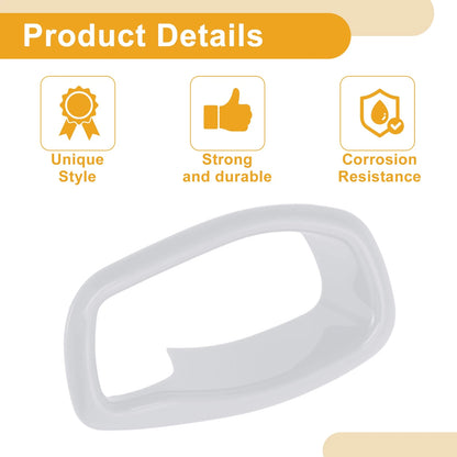 4 x White ABS Interior Door Handle Bowl Cover Trim for Jeep Renegade (2015-2023)