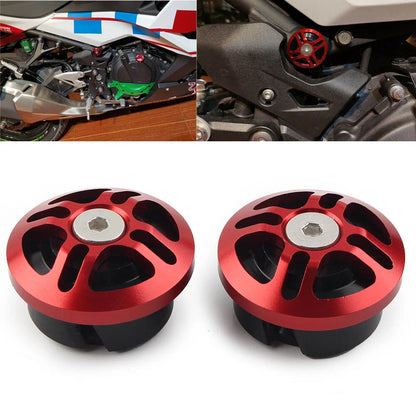 Red Frame Hole Cover Plug Cap for KAWASAKI Ninja 250 400 Z400 (2018-2020)