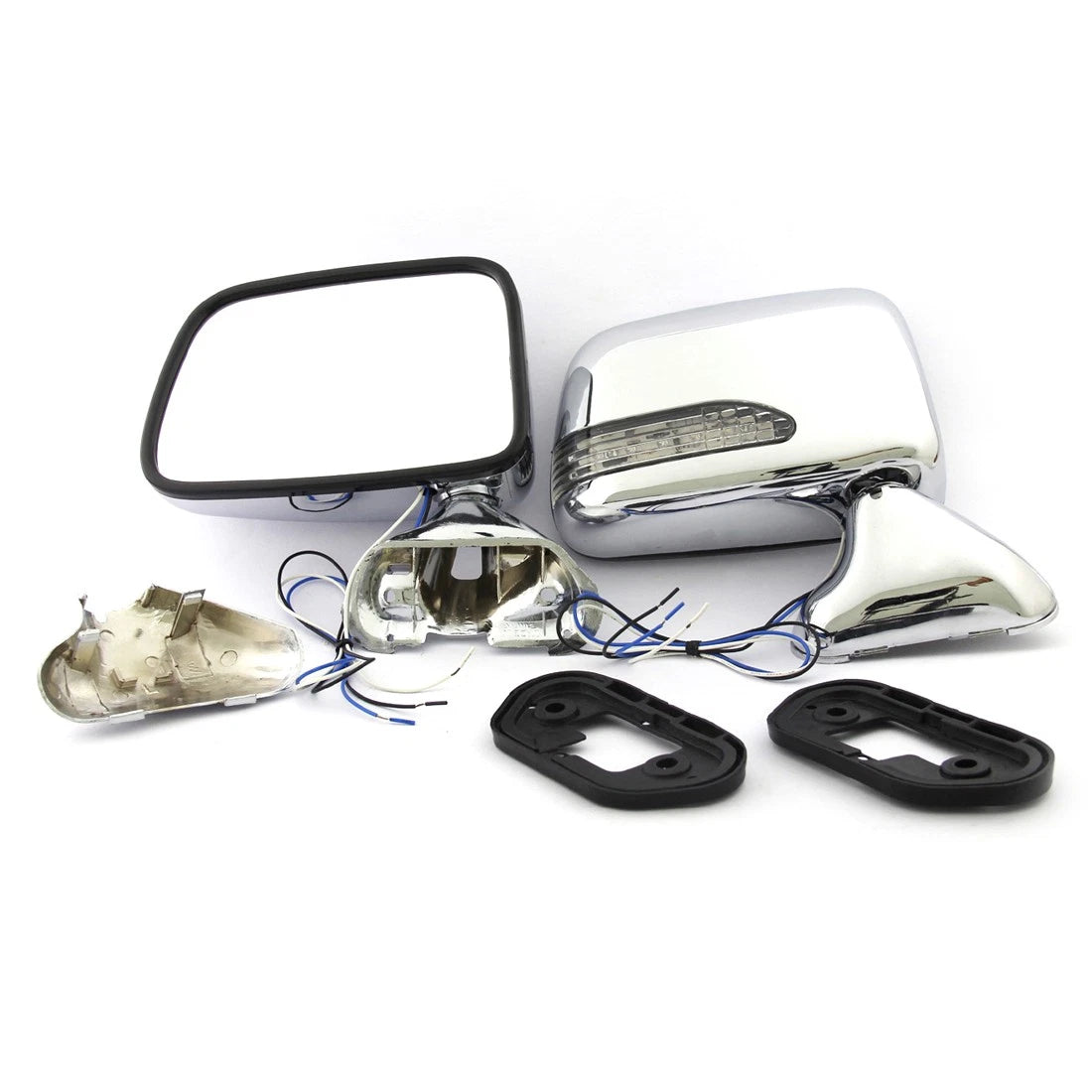 Chrome Door Mirror x2 w/LED for Toyota Hilux2/4WD 1988-2005