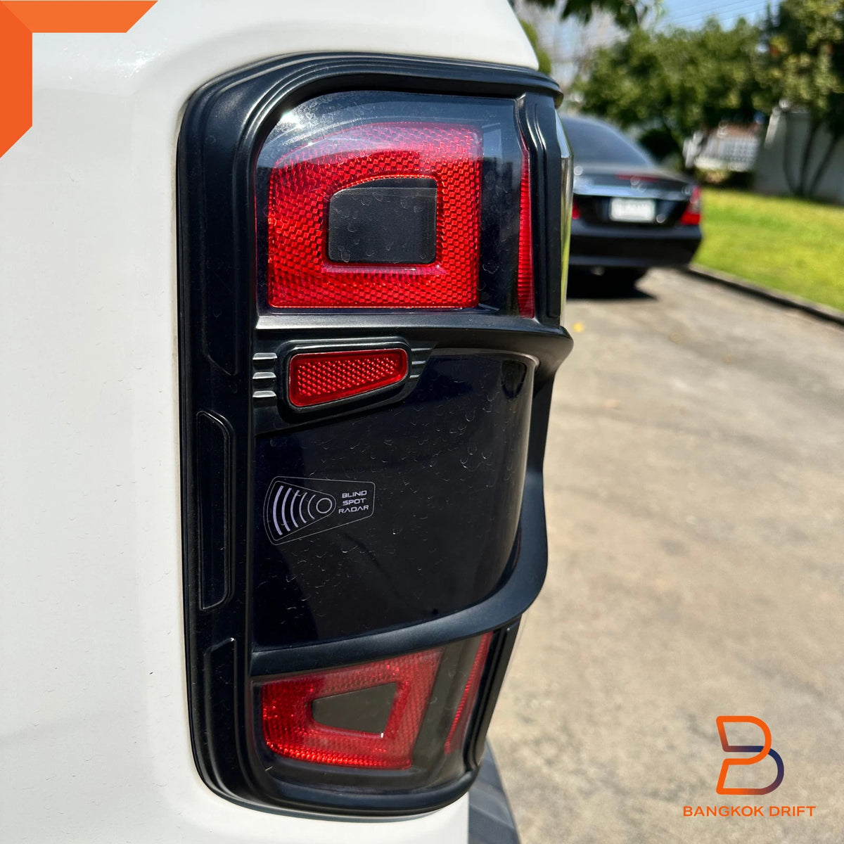 Black Red Headlight Tail Lamp Cover Trim for Ford Ranger Raptor (2022-2025)
