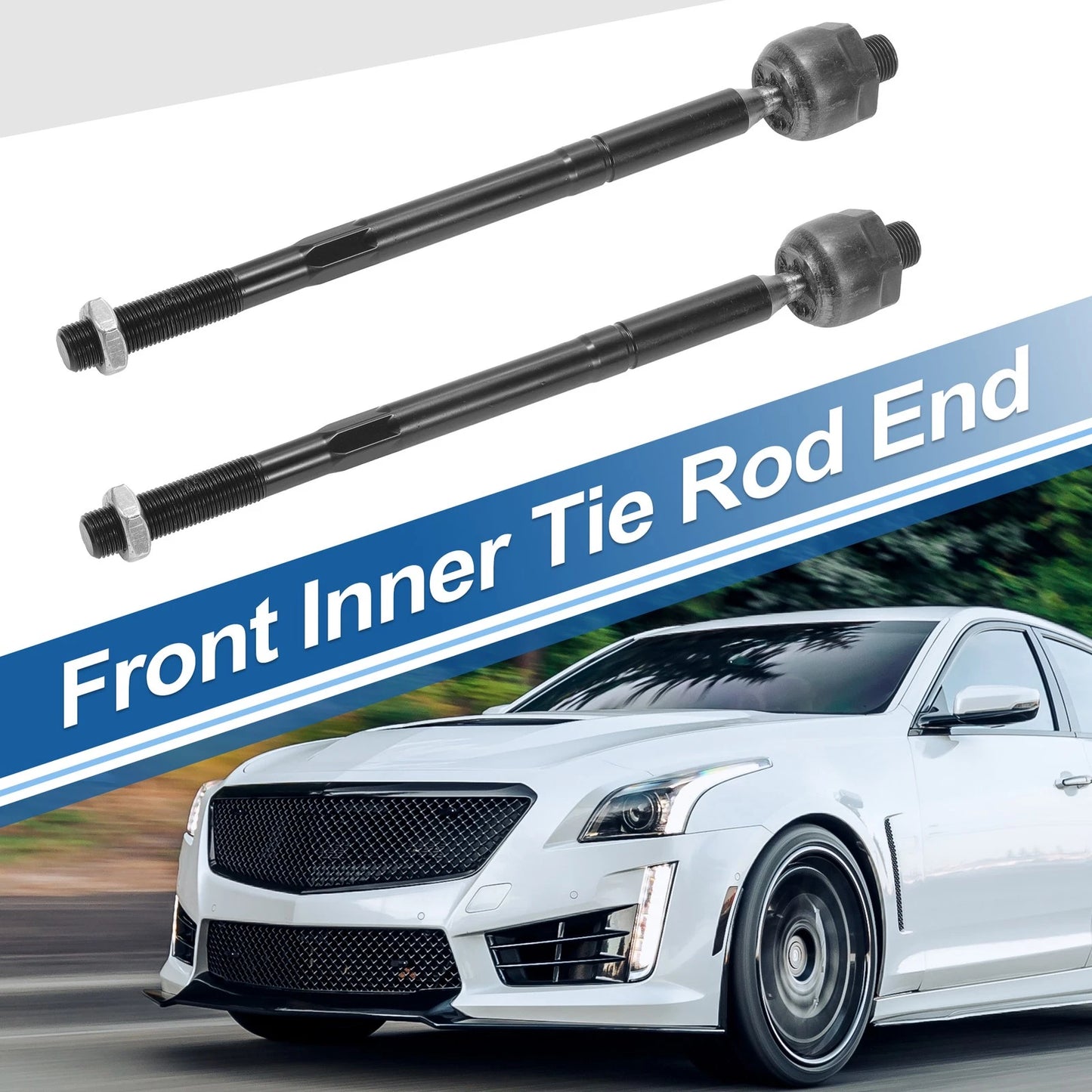 2x Front Inner Tie Rod End Links for Buick LaCrosse (2010–2016)